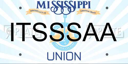 ITSSSAA Mississippi License Plate