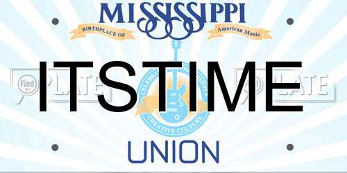 ITSTIME Mississippi License Plate