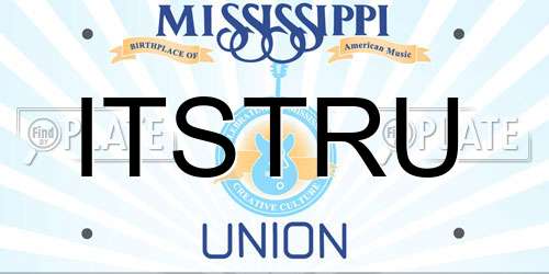 ITSTRU Mississippi License Plate