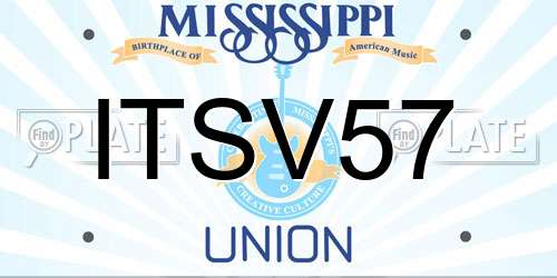 ITSV57 Mississippi License Plate