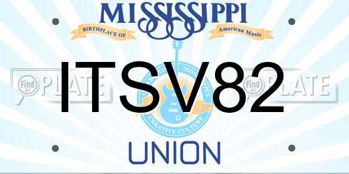 ITSV82 Mississippi License Plate