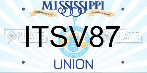 ITSV87 Mississippi License Plate