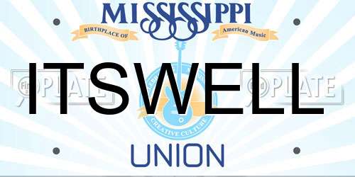 ITSWELL Mississippi License Plate