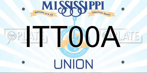 ITT00A Mississippi License Plate
