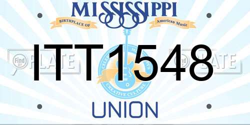 ITT1548 Mississippi License Plate