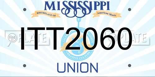 ITT2060 Mississippi License Plate
