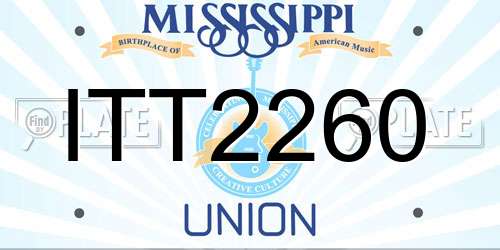ITT2260 Mississippi License Plate