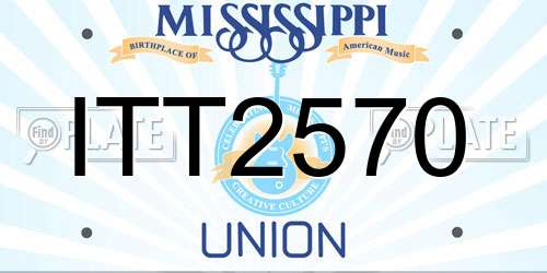 ITT2570 Mississippi License Plate