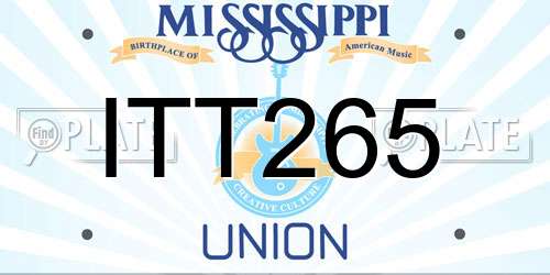 ITT265 Mississippi License Plate