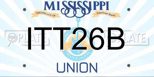ITT26B Mississippi License Plate