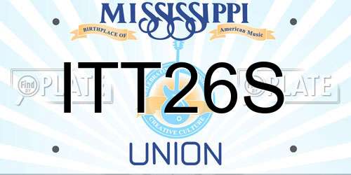 ITT26S Mississippi License Plate