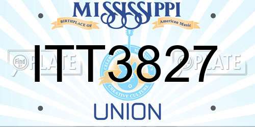 ITT3827 Mississippi License Plate