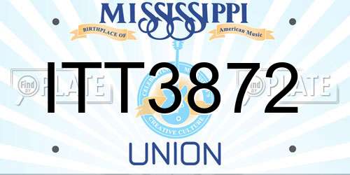 ITT3872 Mississippi License Plate