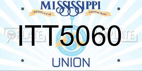 ITT5060 Mississippi License Plate