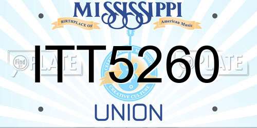 ITT5260 Mississippi License Plate