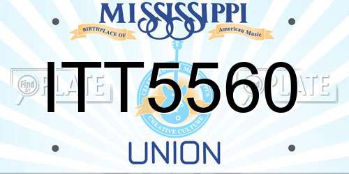 ITT5560 Mississippi License Plate