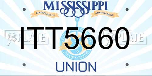 ITT5660 Mississippi License Plate