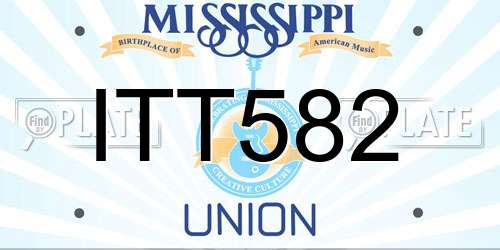 ITT582 Mississippi License Plate