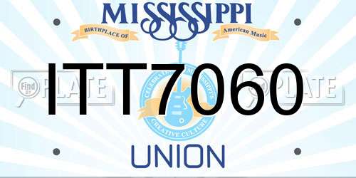 ITT7060 Mississippi License Plate