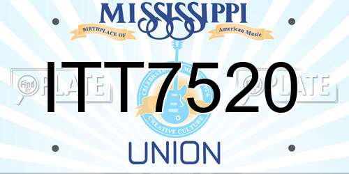 ITT7520 Mississippi License Plate
