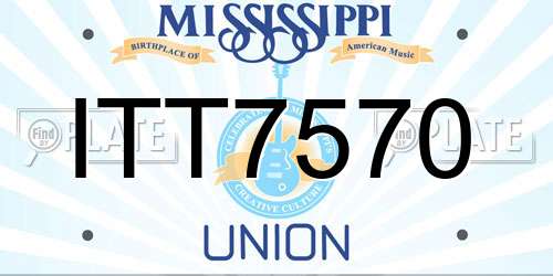 ITT7570 Mississippi License Plate