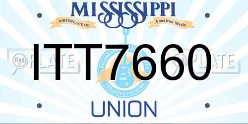 ITT7660 Mississippi License Plate