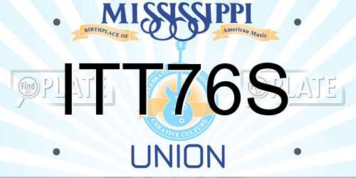 ITT76S Mississippi License Plate