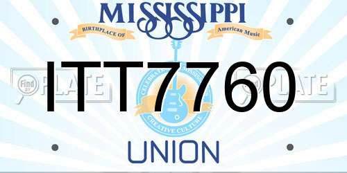ITT7760 Mississippi License Plate