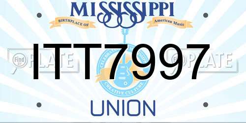 ITT7997 Mississippi License Plate