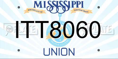ITT8060 Mississippi License Plate