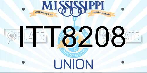 ITT8208 Mississippi License Plate