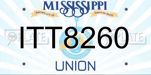 ITT8260 Mississippi License Plate
