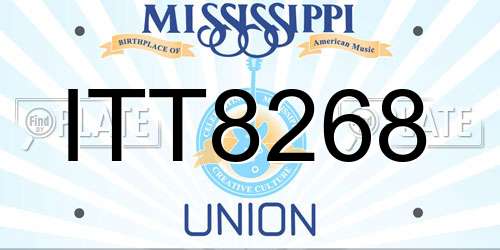 ITT8268 Mississippi License Plate