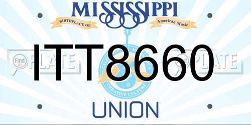 ITT8660 Mississippi License Plate
