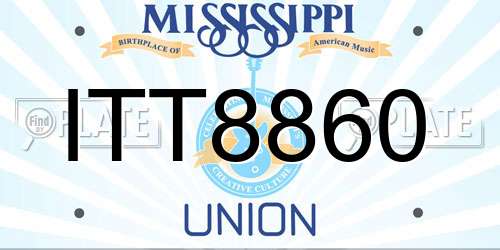 ITT8860 Mississippi License Plate