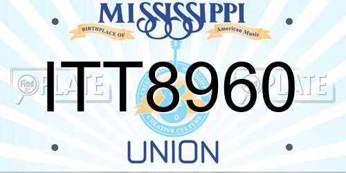 ITT8960 Mississippi License Plate