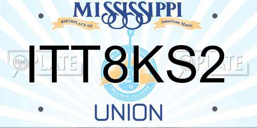 ITT8KS2 Mississippi License Plate