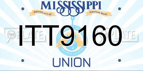 ITT9160 Mississippi License Plate