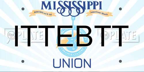 ITTEBTT Mississippi License Plate