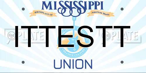 ITTESTT Mississippi License Plate
