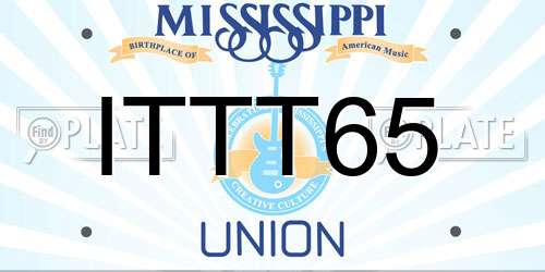 ITTT65 Mississippi License Plate