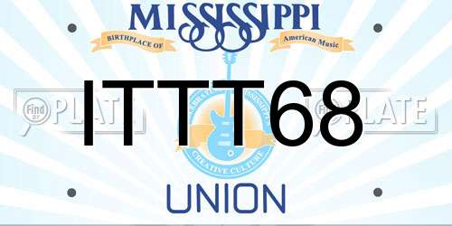 ITTT68 Mississippi License Plate