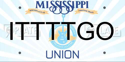 ITTTTGO Mississippi License Plate
