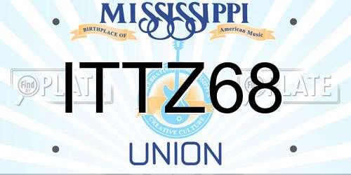 ITTZ68 Mississippi License Plate
