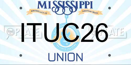 ITUC26 Mississippi License Plate