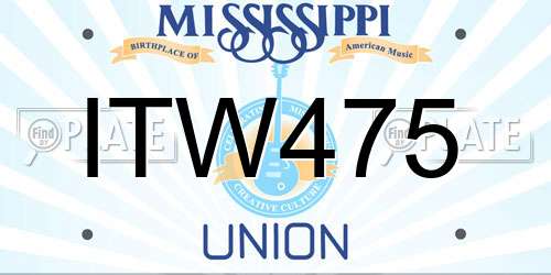 ITW475 Mississippi License Plate