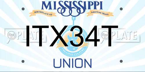 ITX34T Mississippi License Plate