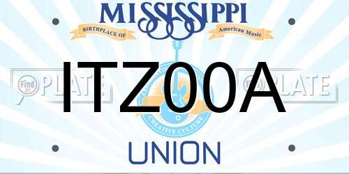 ITZ00A Mississippi License Plate