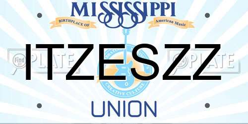 ITZESZZ Mississippi License Plate