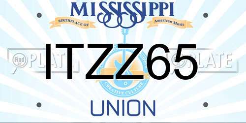 ITZZ65 Mississippi License Plate